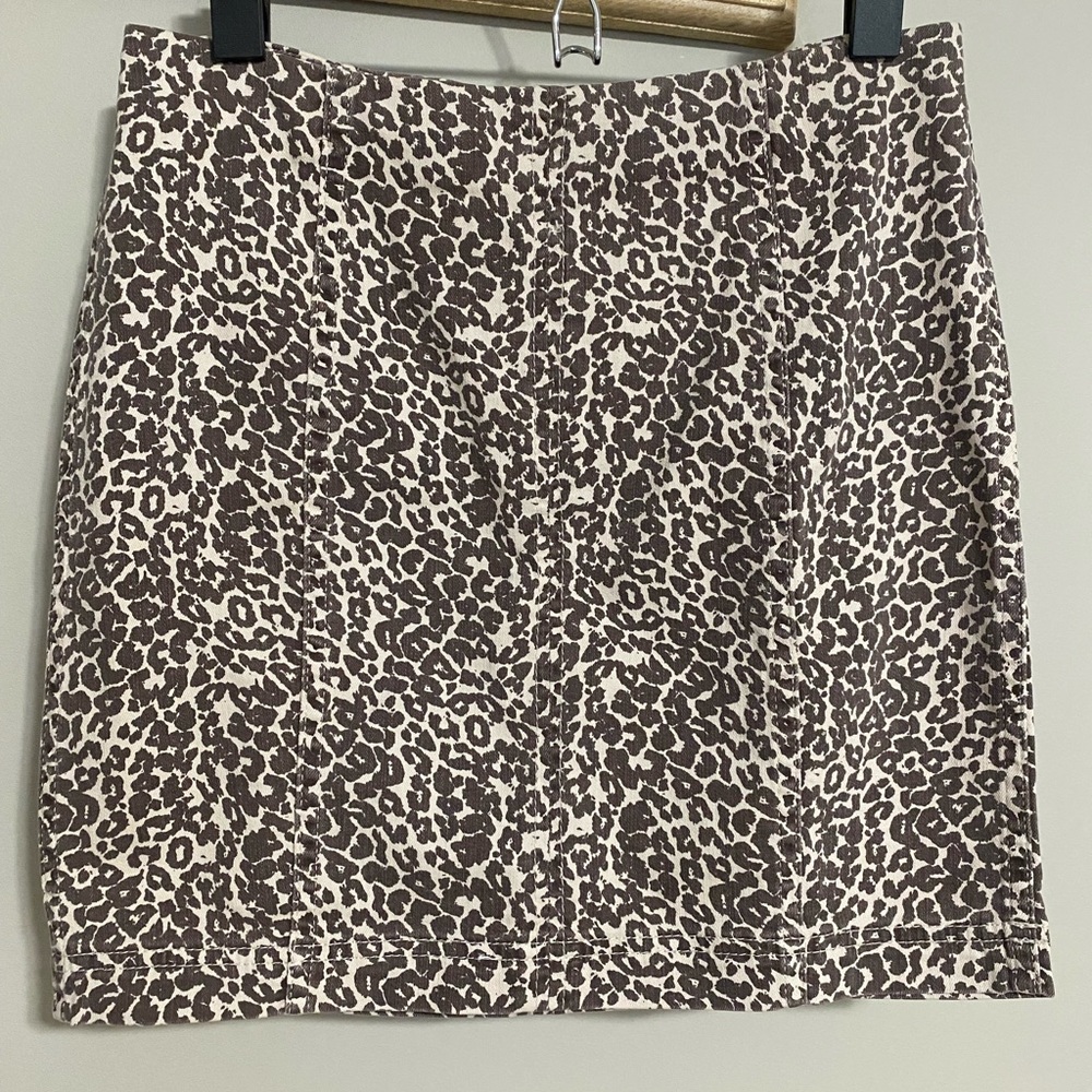 Free People Modern Femme Cheetah Skirt